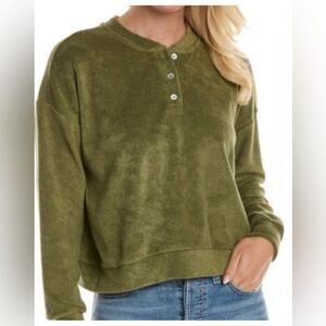 NEW DONNI. Basil Green Terry‎ Sweatshirt XL